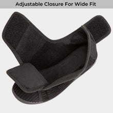 Women's Comfy Adjustable Wide Fit Hook And Loop Memory Foam Slippers