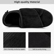 Women's Comfy Adjustable Wide Fit Hook And Loop Memory Foam Slippers