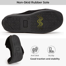 Women's Comfy Adjustable Wide Fit Hook And Loop Memory Foam Slippers