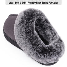 Women's Faux Fur Collar Suede Slippers