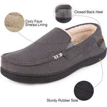 Men's Suede Memory Foam Moccasin Slippers