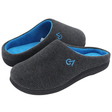 Men's VeraCosy Two-Tone Memory Foam Slippers-DarkGrayBlue
