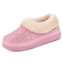Women's Knitted Faux Suede Moc Slippers