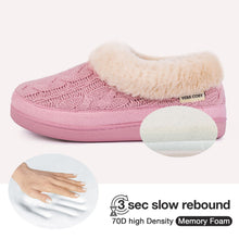 Women's Knitted Faux Suede Moc Slippers