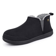 Men's Micro Suede Faux Wool Blend Hi-Top Boot Slippers