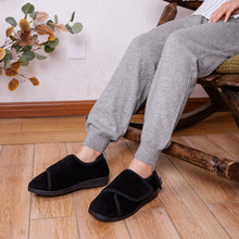 Women's Comfy Adjustable Wide Fit Hook And Loop Memory Foam Slippers