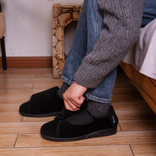 Men's Adjustable Memory Foam Extra Wide Shoes for Diabetic Edema Swollen Feet