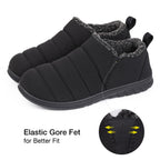 Men's Warm Quilted Memory Foam Ankle Mule Slippers