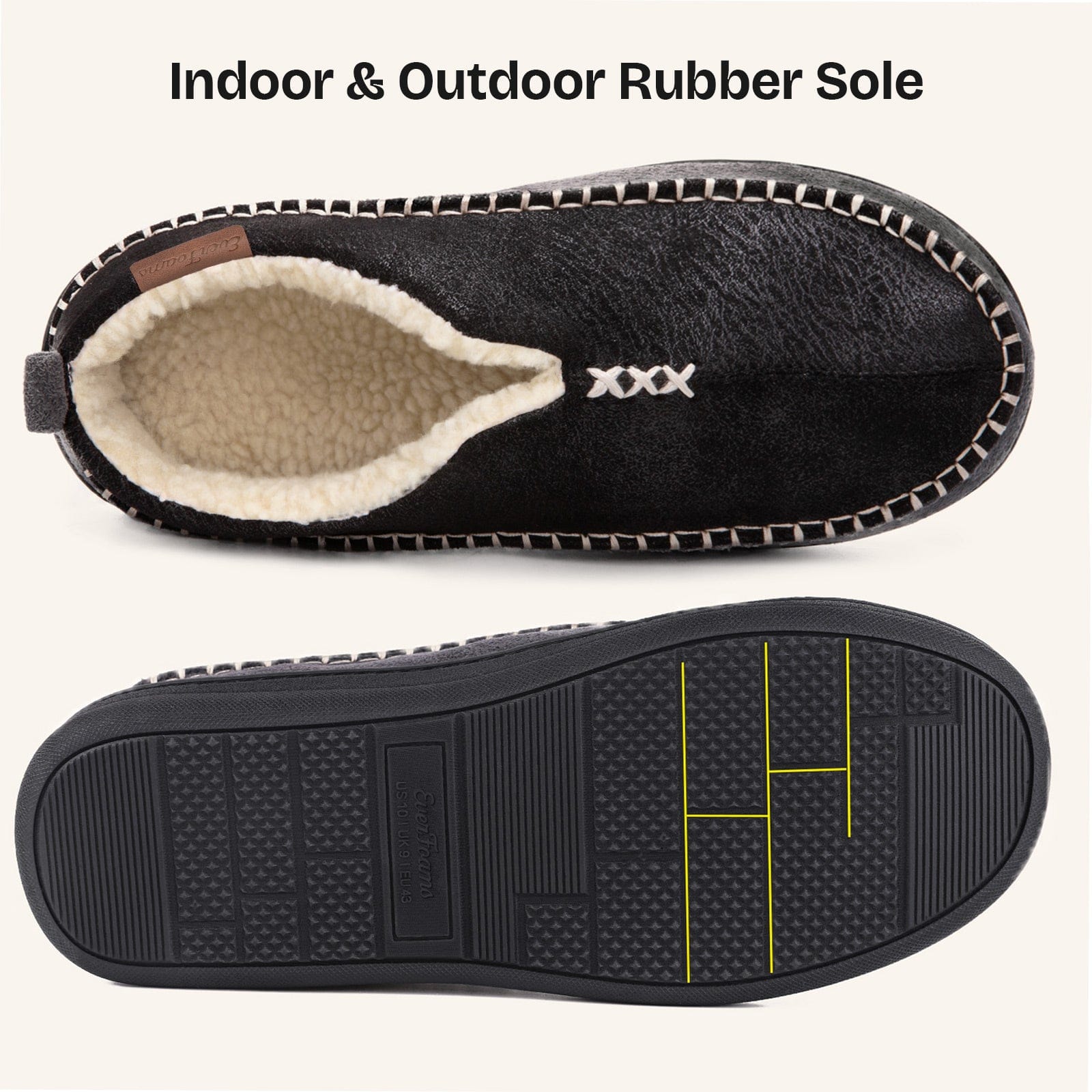 Men's Micro Suede Memory Foam Moccasin Slippers