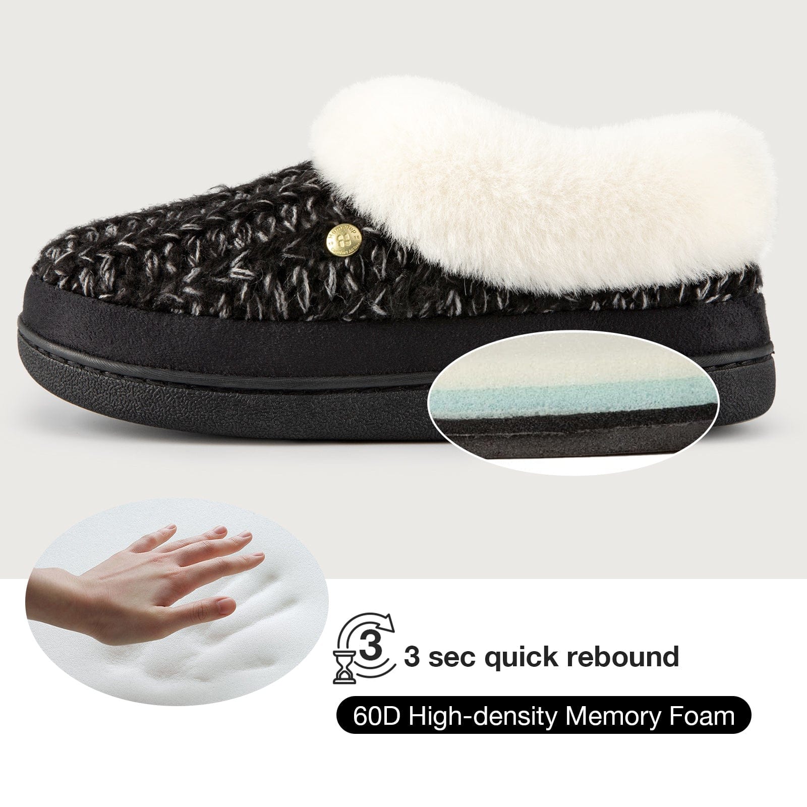 Women's Knit Clog Slippers