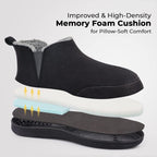 Men's Micro Suede Faux Wool Blend Hi-Top Boot Slippers