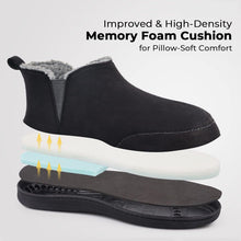 Men's Micro Suede Faux Wool Blend Hi-Top Boot Slippers