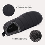 Men's Warm Quilted Memory Foam Ankle Mule Slippers