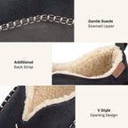 Men's Micro Suede Memory Foam Moccasin Slippers