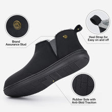 Men's Micro Suede Faux Wool Blend Hi-Top Boot Slippers