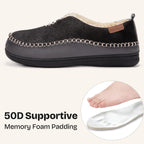 Men's Micro Suede Memory Foam Moccasin Slippers