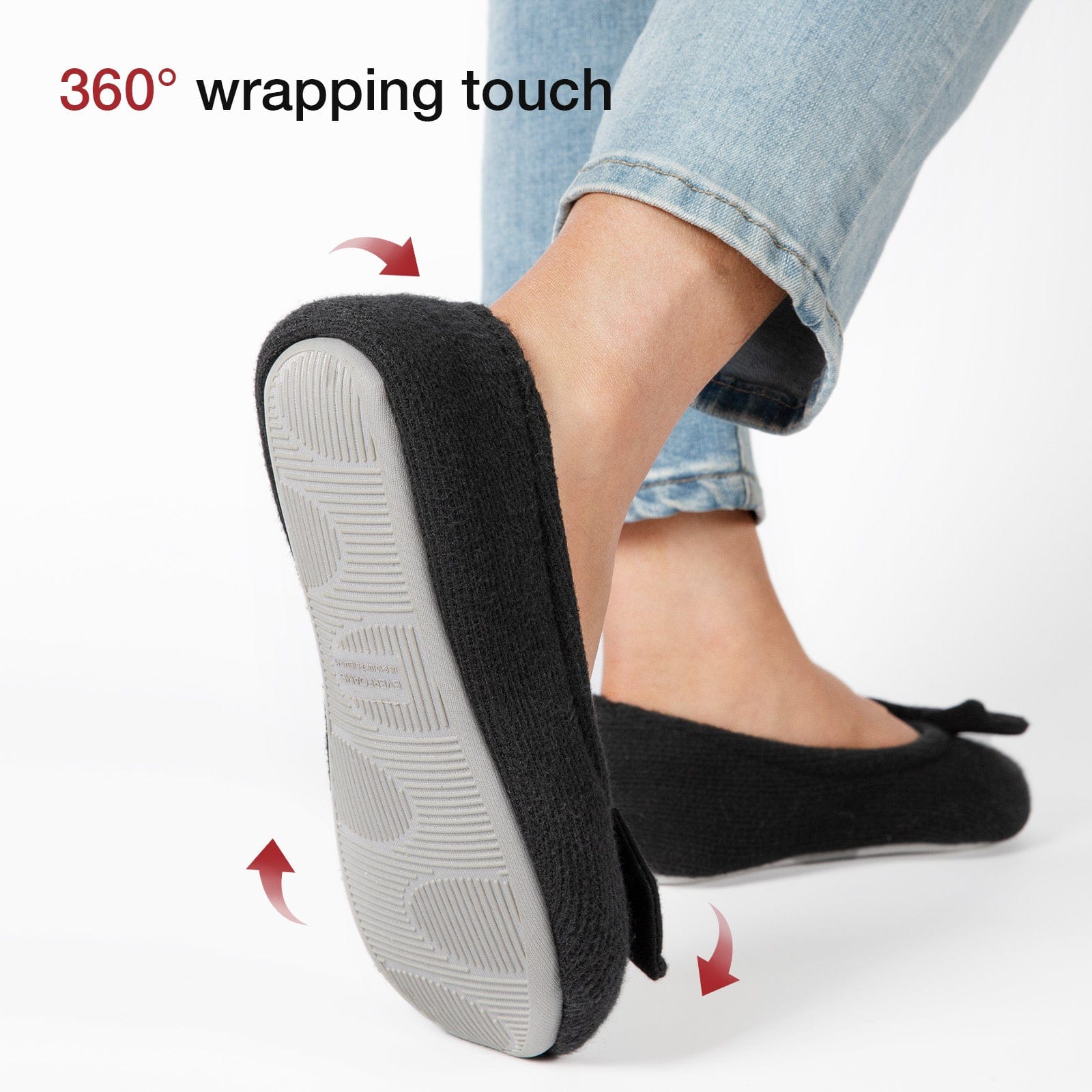 Women's Ballerina Slippers Lightweight Comfy Memory Foam House Shoes