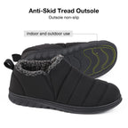 Men's Warm Quilted Memory Foam Ankle Mule Slippers