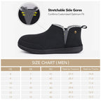 Men's Micro Suede Faux Wool Blend Hi-Top Boot Slippers