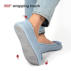 Women's Ballerina Slippers Lightweight Comfy Memory Foam House Shoes