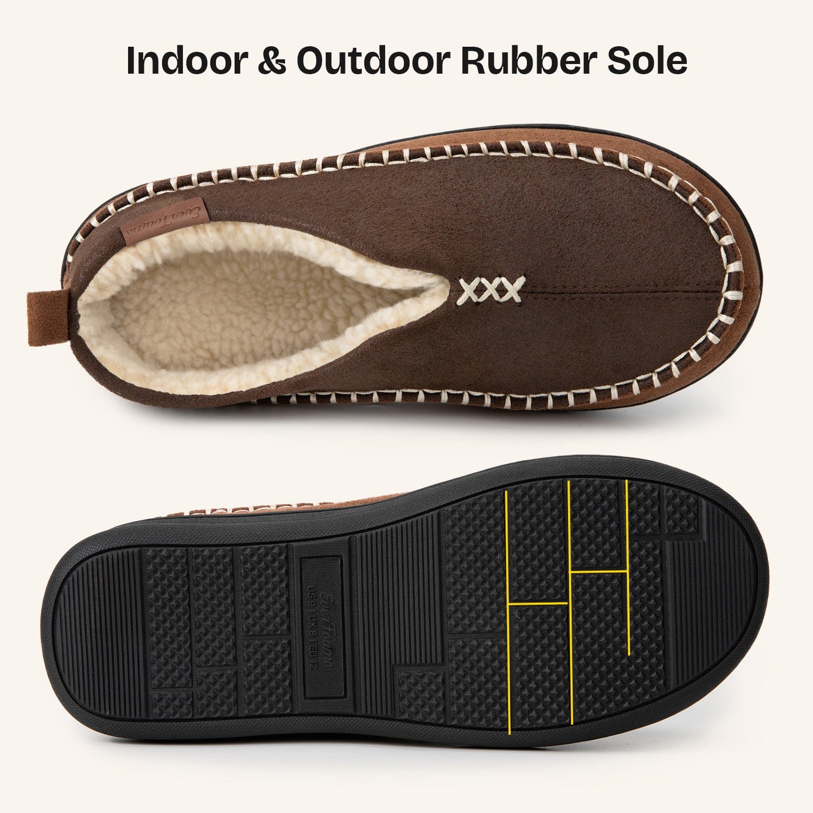 Men's Micro Suede Memory Foam Moccasin Slippers