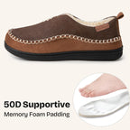 Men's Micro Suede Memory Foam Moccasin Slippers