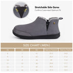 Men's Micro Suede Faux Wool Blend Hi-Top Boot Slippers