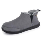 Men's Micro Suede Faux Wool Blend Hi-Top Boot Slippers