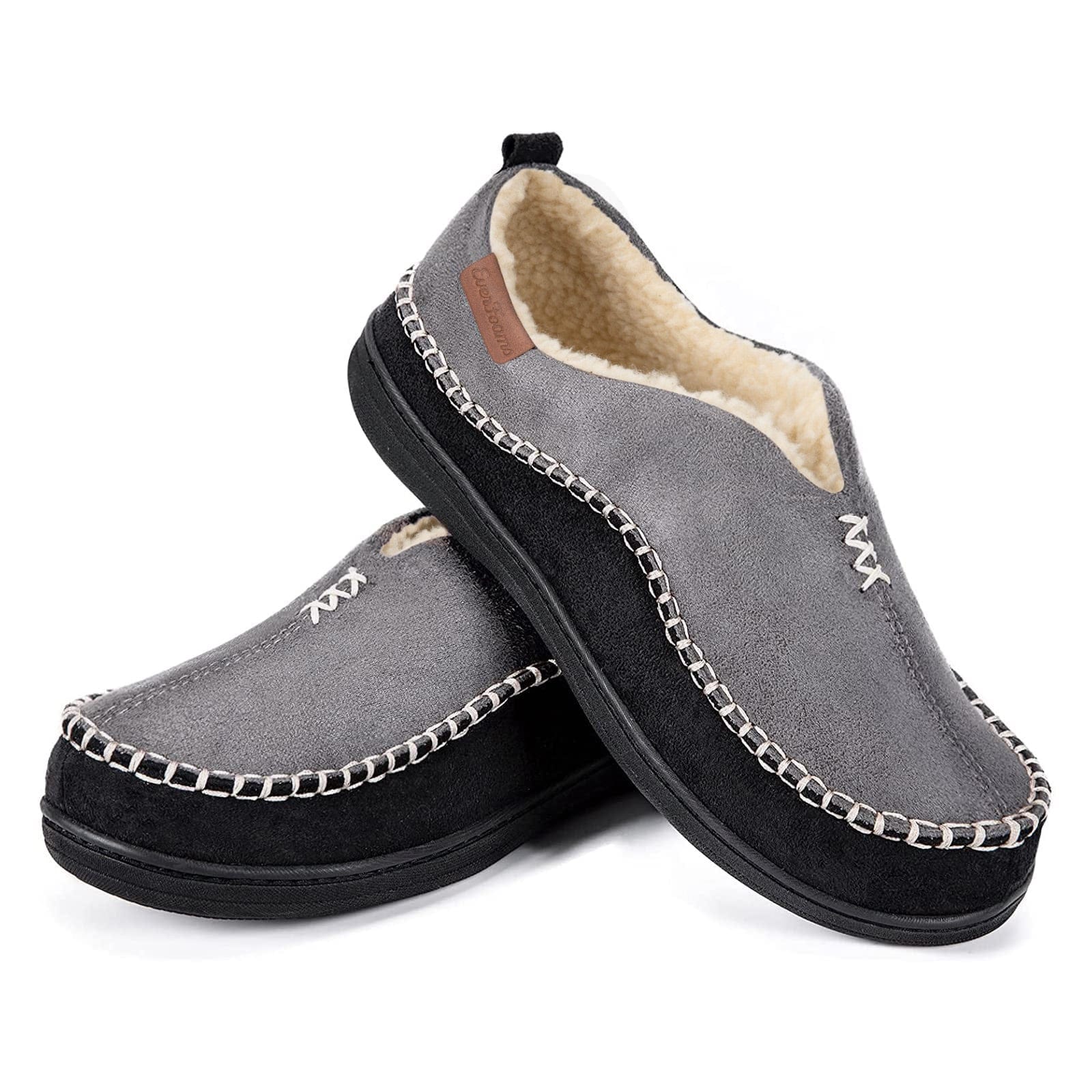 Men's Micro Suede Memory Foam Moccasin Slippers