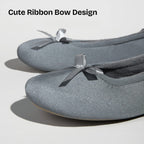 Women's Terry Cloth Satin Ballerina Slippers