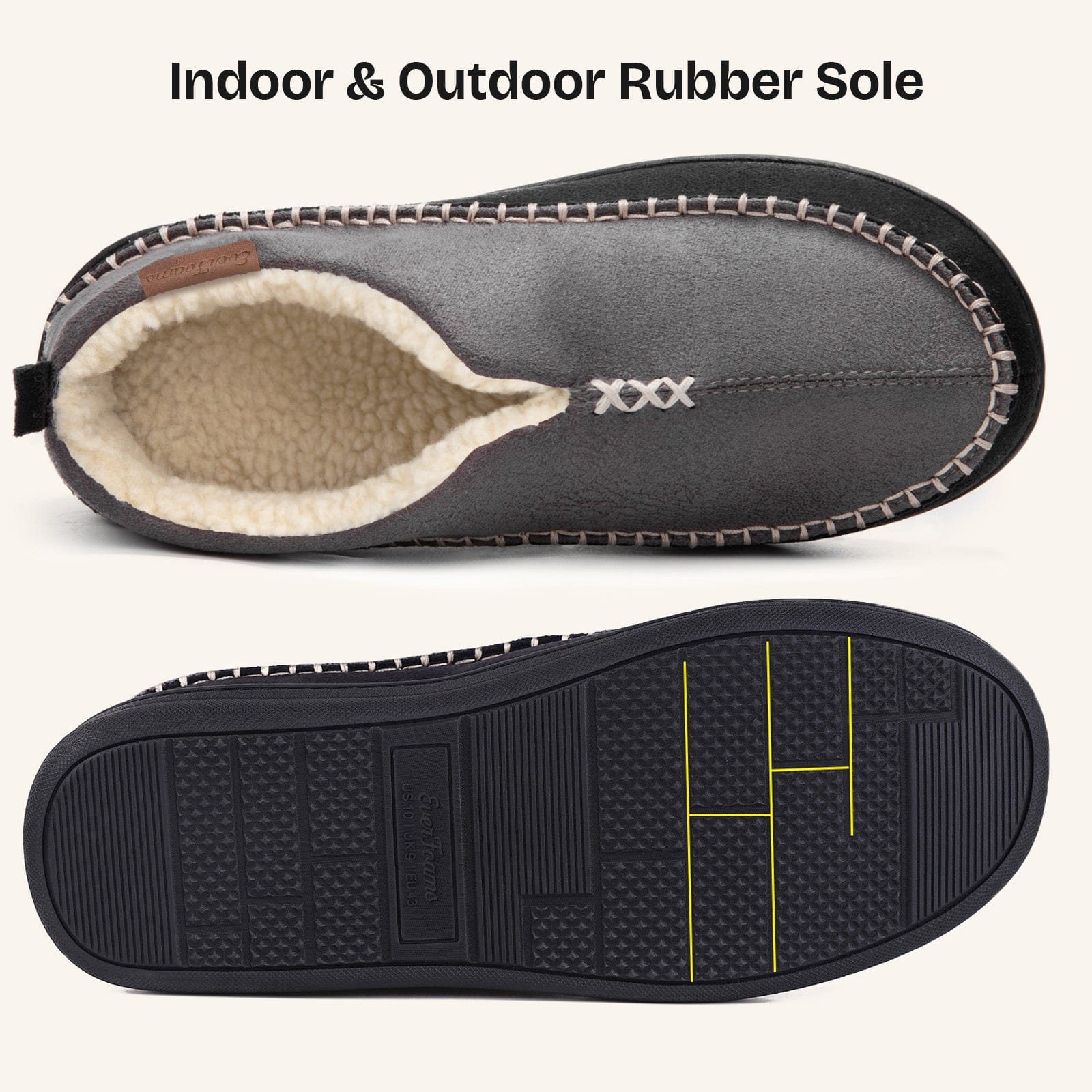 Men's Micro Suede Memory Foam Moccasin Slippers