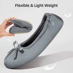 Women's Terry Cloth Satin Ballerina Slippers