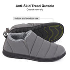 Men's Warm Quilted Memory Foam Ankle Mule Slippers