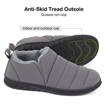 Men's Warm Quilted Memory Foam Ankle Mule Slippers