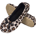 Women's Terry Cloth Satin Ballerina Slippers