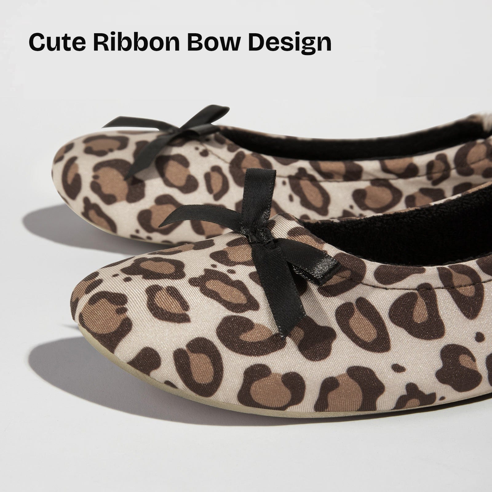 Women's Terry Cloth Satin Ballerina Slippers