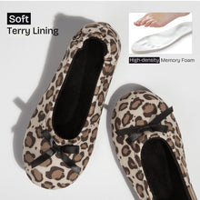 Women's Terry Cloth Satin Ballerina Slippers