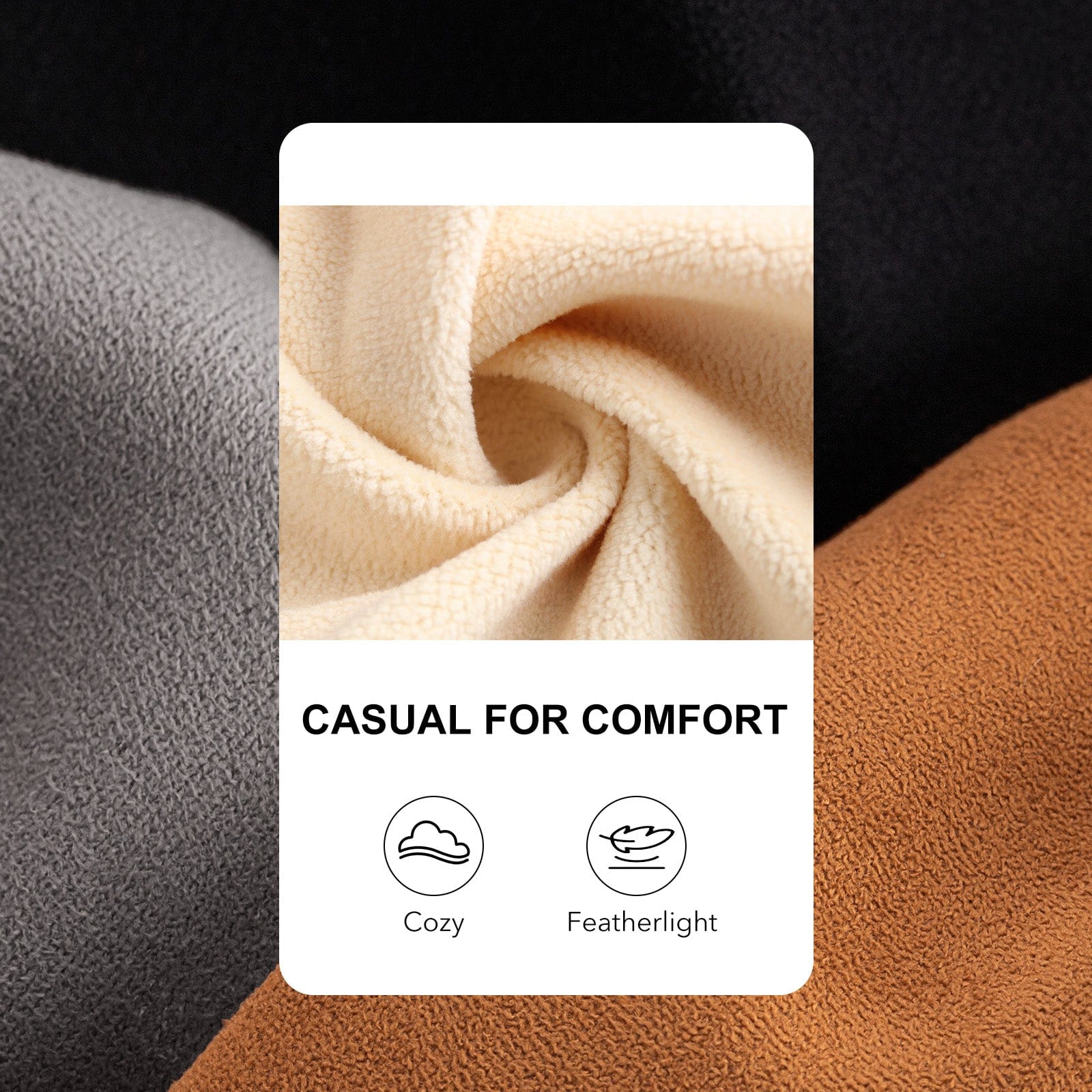 Men's Comfy Suede Memory Foam Moccasin Slippers Warm Sherpa Lining House Shoes