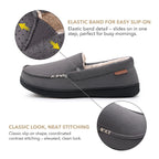 Men's Comfy Suede Memory Foam Moccasin Slippers Warm Sherpa Lining House Shoes