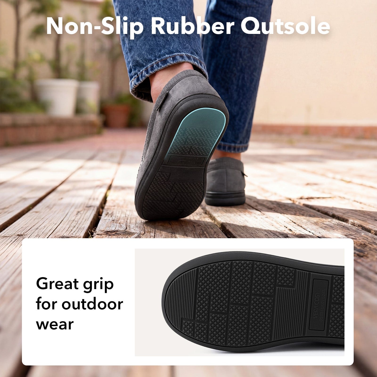 Men's Comfy Suede Memory Foam Moccasin Slippers Warm Sherpa Lining House Shoes