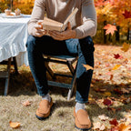 Men's Comfy Suede Memory Foam Moccasin Slippers Warm Sherpa Lining House Shoes