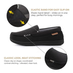 Men's Comfy Suede Memory Foam Moccasin Slippers Warm Sherpa Lining House Shoes