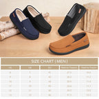 Men's Comfy Suede Memory Foam Moccasin Slippers Warm Sherpa Lining House Shoes
