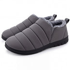 Men's Warm Quilted Memory Foam Ankle Mule Slippers