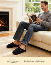 Men's Two-Tone Memory Foam Slippers