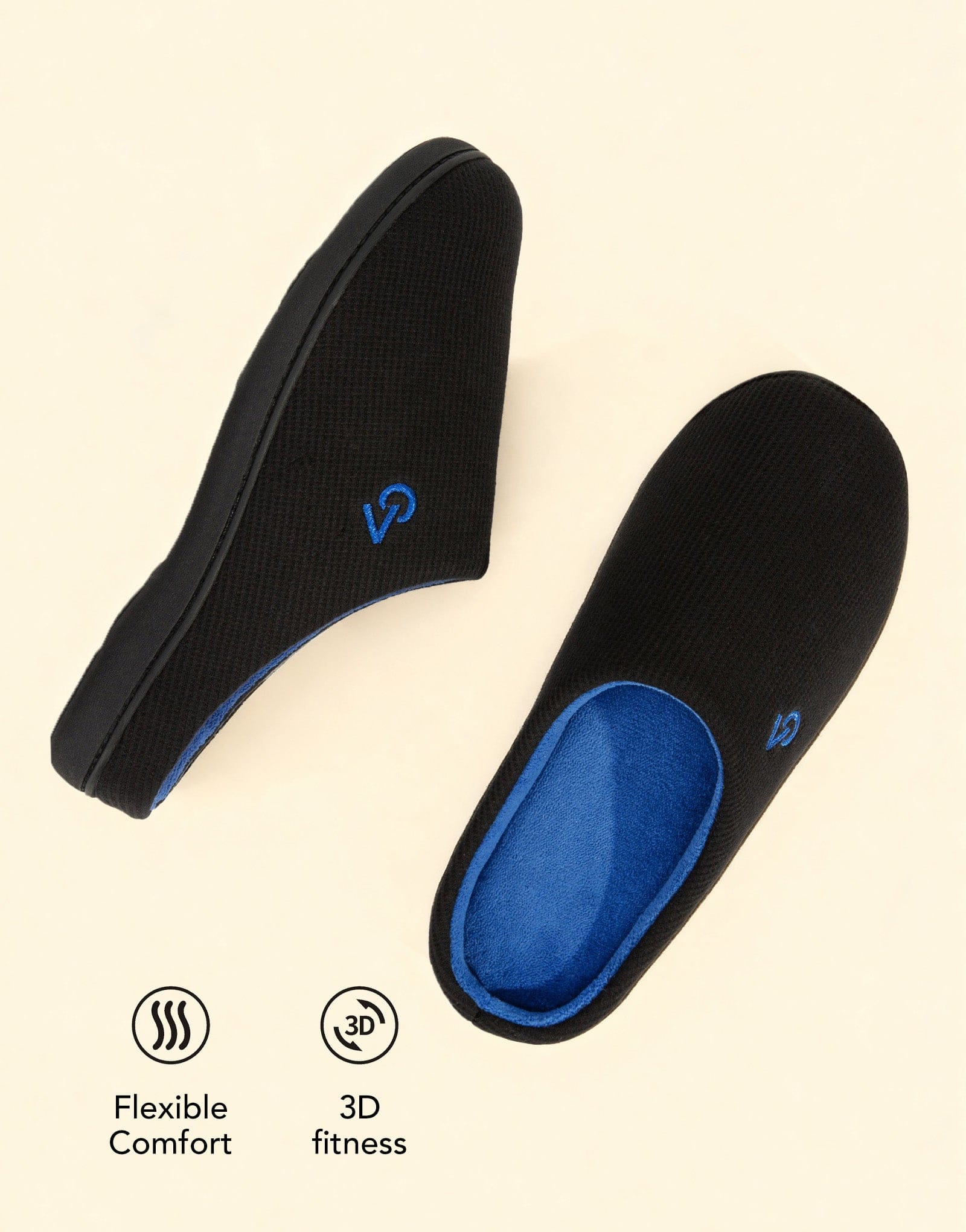 Men's Two-Tone Memory Foam Slippers