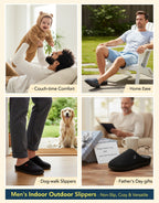 Men's Two-Tone Memory Foam Slippers
