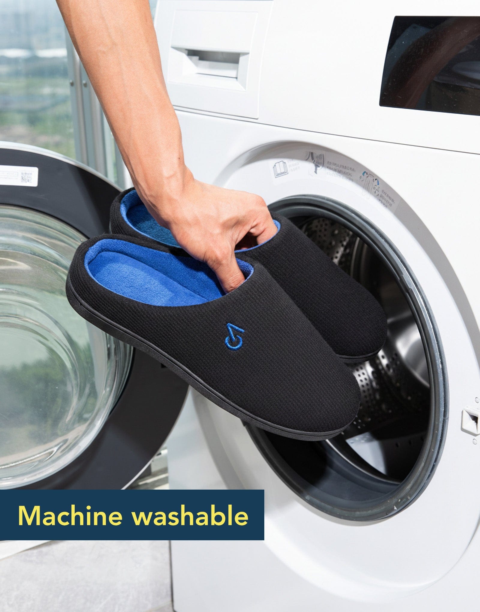 Men's Two-Tone Memory Foam Slippers