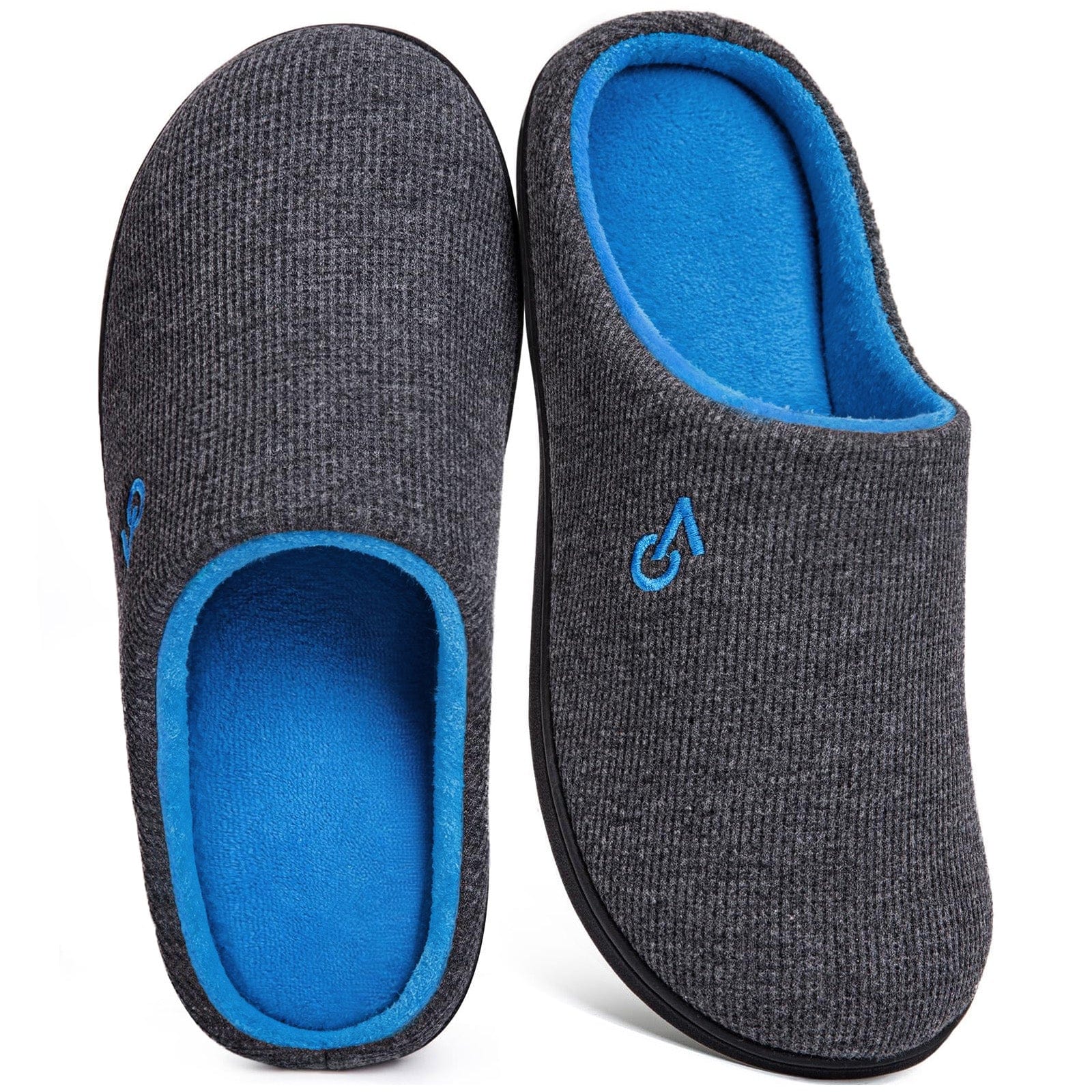 Men's Two-Tone Memory Foam Slippers