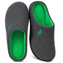 Men's Two-Tone Memory Foam Slippers